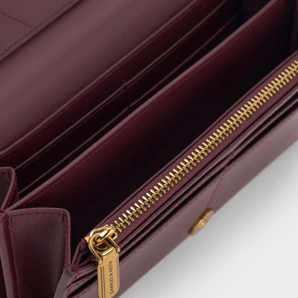 Charles & Keith  Briony Curved Flap Long Wallet