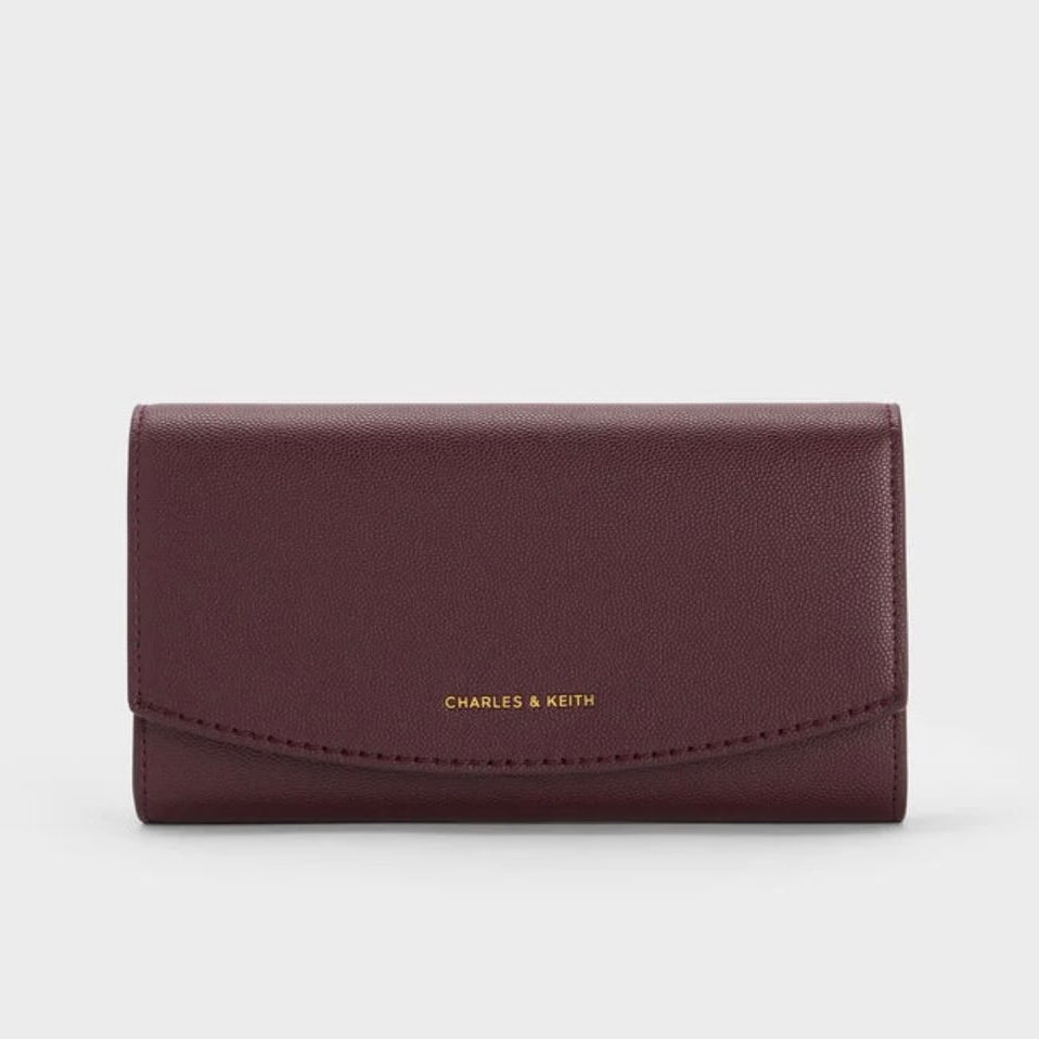 Charles & Keith  Briony Curved Flap Long Wallet